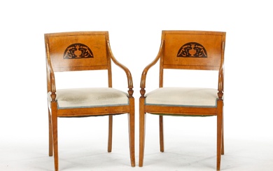 A pair of armchairs in empire style (2)