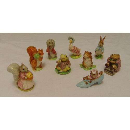 A quantity of Beswick figurines to include Peter Rabbit, Jem...
