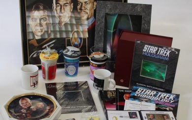 A quantity of Star Trek memorabilia including a framed limited...