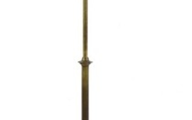 A secessionist brass adjustable standard lamp