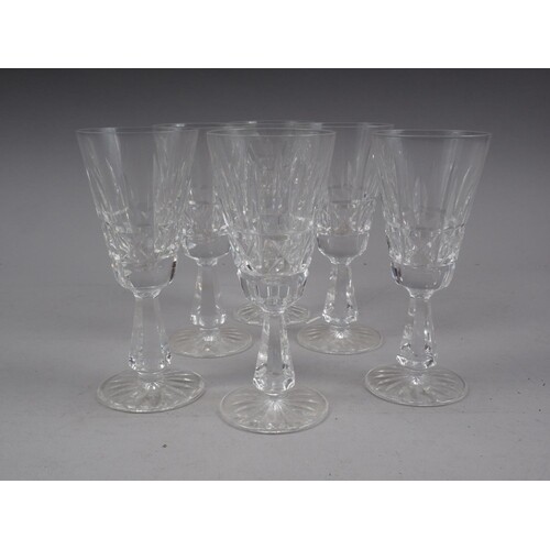 A set of six Waterford "Kylemore" pattern port glasses, 5 1/...