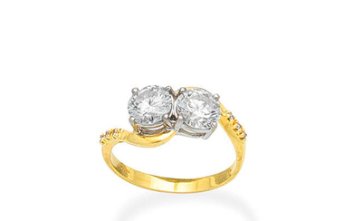 A two-stone diamond ring