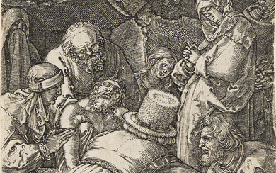 ALBRECHT DÜRER The Entombment. Engraving, 1512. 118x80 mm; 4⅝x3⅛ inches, thread margins. ...