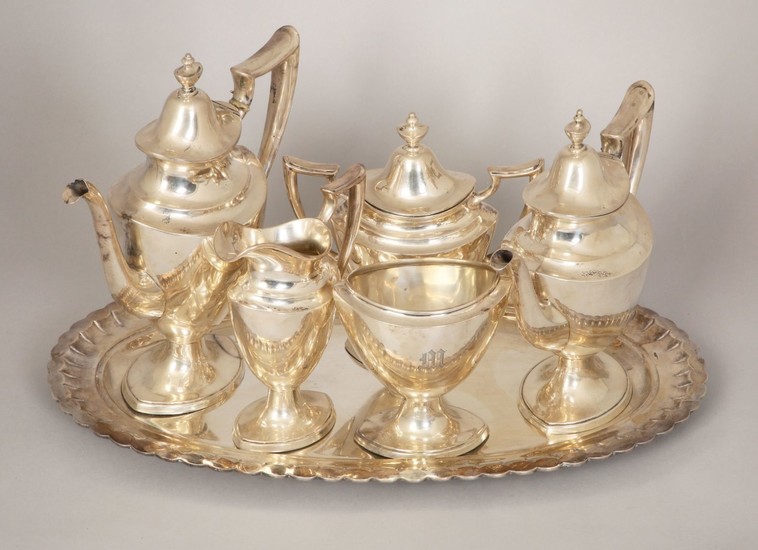 AN AMERICAN STERLING TEA AND COFFEE SET