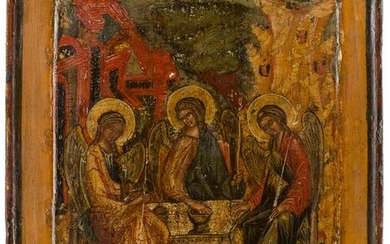 AN ICON SHOWING THE OLD TESTAMENT TRINITY Russian, 17th