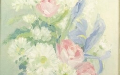 Ab van 't Hoff (1912-1992), bloemstilleven, olieverf op doek, gesigneerd...