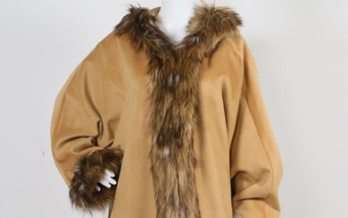 Adrienne Landau Ladies' Faux Fur Trim Hooded Coat