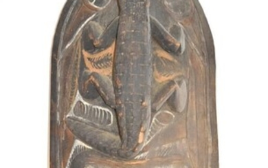 African Carved and Painted Shield