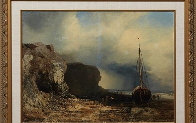 After Thomas Moran (1837-1926, American), "Ship at Low