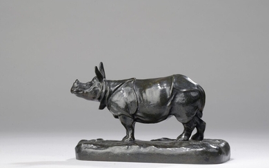Alfred BARYE (1839-1882) Rhinocéros Bronze... - Lot 20 - Crait + Müller