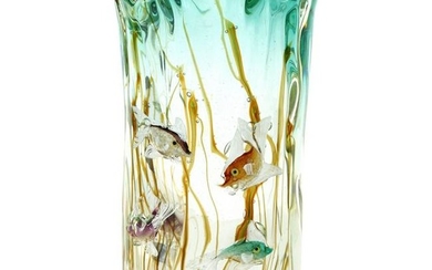Alfredo Barbini Murano Aquarium Vase, Italian, 1950s