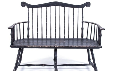 Am American Painted Windsor Bench Height 39 1/4 x width