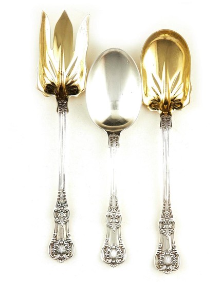 American silver flatware serving pieces, Tiffany & Co (3pcs)