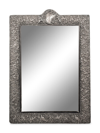 An Edwardian Silver Dresser Mirror