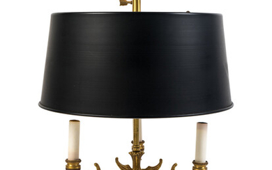 An Empire Style Gilt Metal Bouillotte Lamp
