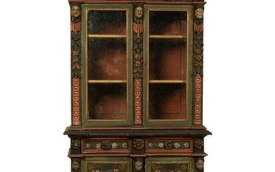 An Italian Neoclassical Style Painted Bookcase Height