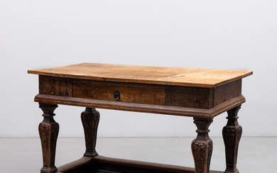An early 18th century baroque library table.