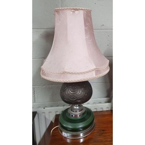 An early 20th Century Metal Art Deco style Table Lamp. H 63 ...