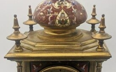 An early 20th century French red champleve enamelled