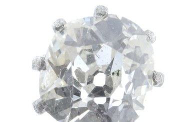 An old-cut diamond, weighing 0.30ct, within a mount.