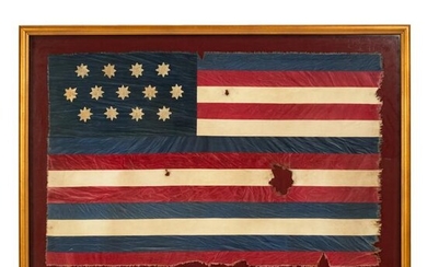 Antique 13 Star 13 Stripe Patriotic American Flag