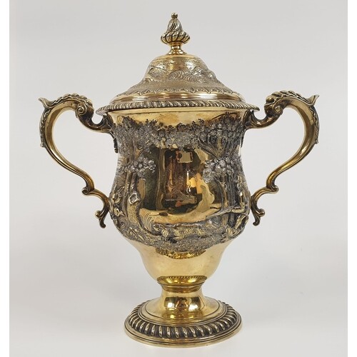 Antique (18th Century) silver gilt cup given to D'Ouchy from...