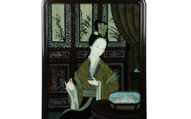 Antique Chinese Reverse Painting on Glass