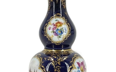 Antique Meissen Porcelain Double Gourd Vase