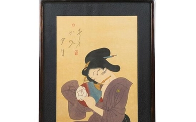 Antique Tsukioka Yoshitoshi Woodblock on Paper