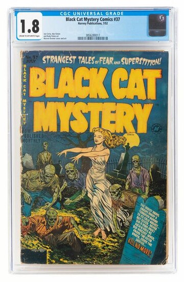 BLACK CAT MYSTERY #37 * CGC 1.8 * Sleepwalking with