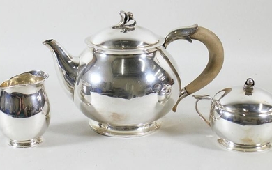 BRATLAND DANISH MID CENTURY STERLING TEA SET