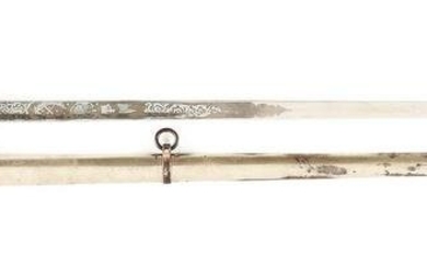 BRITISH PATTERN 1895 OFFICER'S SWORD WITH SCABBARD.
