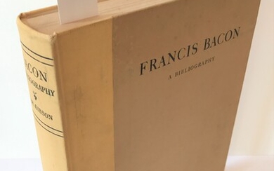 [Bacon, F.]. Gibson, R.W. Francis Bacon. A Bibliography of His...