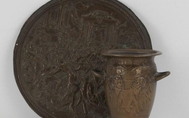 Barbedienne Bronze Urn & Bronze Rape of Sabine