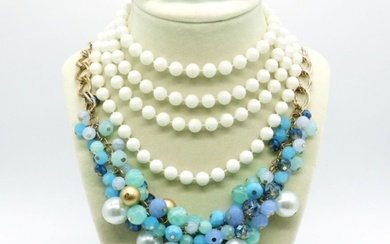 Beaded Vintage Set-Necklaces, Earrings, Bracelet