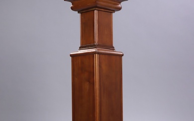 Beautiful wicker pedestal, mahogany, approx. 1900