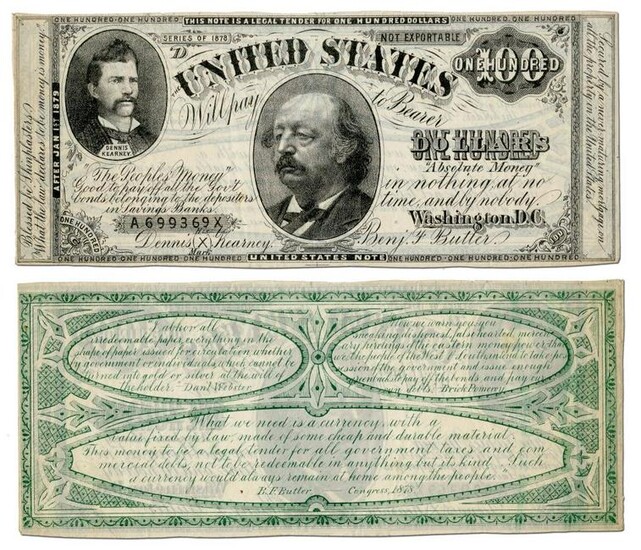 Benjamin Butler & Greenback Party Satirized with