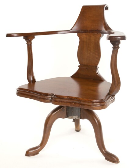 Bentwood desk armchair, 19th century American cabinetry