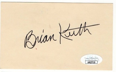 Brian Keith Signed Autographed Index Card The Parent Trap Actor JSA