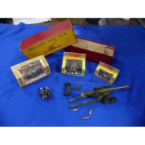 Britains; A boxed 2064 155mm Gun, together with a 9693 Afrik...