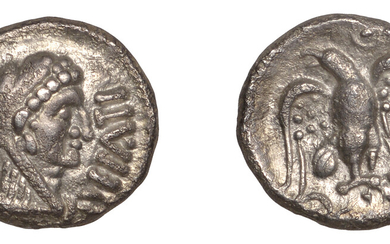 British Iron Age, ATREBATES and REGNI, Epaticcus (AD 20 - 40), silver...