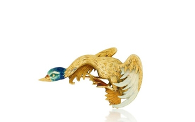 Broche émail et or | Enamel and gold brooch