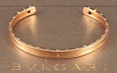 Bulgari "B.Zero1" 18K Rose Gold Cuff Bracelet