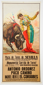 Bullfighting Poster Valencia, Spain