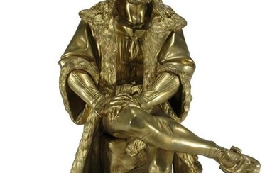 CARRIER-BELLEUSE (1824-1887) Albert Durer bronze statue