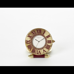 CARTIER Metal travel clock 1980s Dial, movement and case...