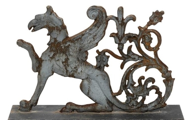 CAST IRON GRIFFIN GARDEN ORNAMENT Early 20th Century