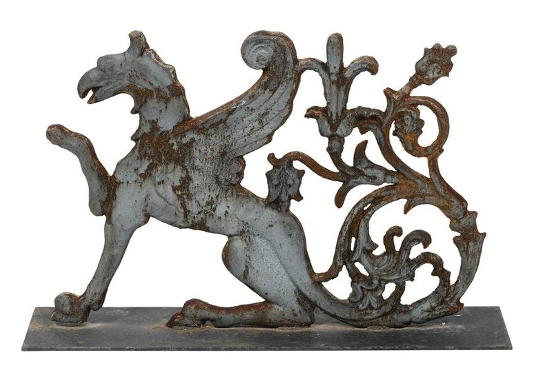 CAST IRON GRIFFIN GARDEN ORNAMENT Early 20th Century