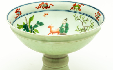 CHINESE PORCELAIN BOWL WITH STAND