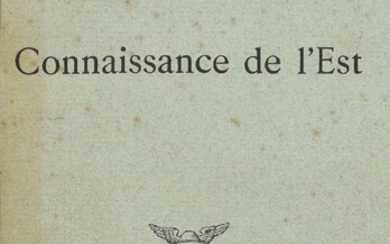 CLAUDEL, Paul Connaissance de l’Est. Paris Mercure de France 1900 Pet. in-8° (1ers et dern....